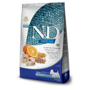 FARMINA N&D DOG LG OCEAN COD ORANGE S suņu barība Menca, apelsīni 2.5kg